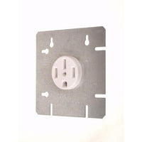 RANGE OUTLET W/ 4 11/16'' COVER PLATE - 50A-120/240V - WHITE-VISTA-VISTA-Default-Covalin Electrical Supply