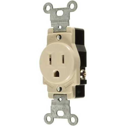 15A/125V SINGLE STANDARD OUTLET - IVORY-VISTA-VISTA-Default-Covalin Electrical Supply