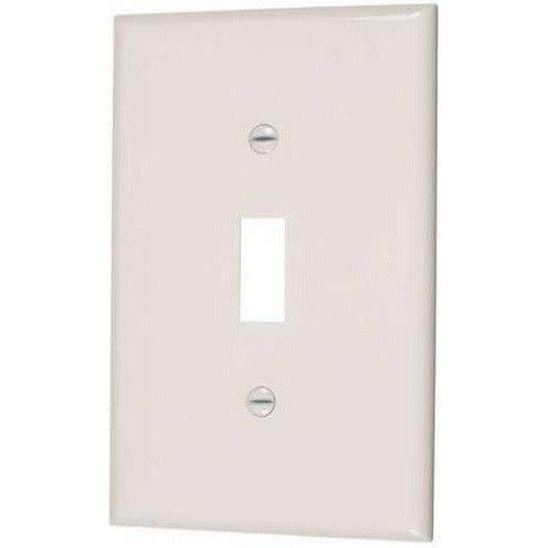 SINGLE MID SIZE TOGGLE SWITCH PLATE - IVORY-VISTA-VISTA-Default-Covalin Electrical Supply