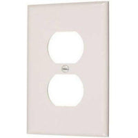 SINGLE MID SIZE DUPLEX OUTLET PLATE - IVORY-VISTA-VISTA-Default-Covalin Electrical Supply