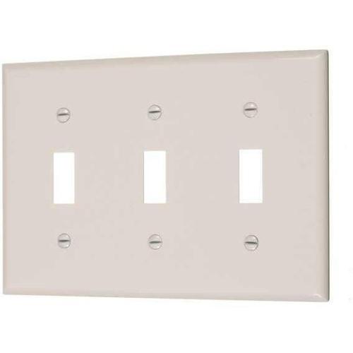 TRIPLE TOGGLE SWITCH PLATE - IVORY-VISTA-VISTA-Default-Covalin Electrical Supply