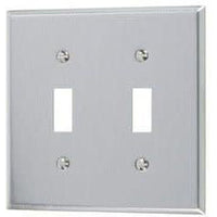 2-GANG TOGGLE PLATE #430 S.S GRADE-VISTA-VISTA-Default-Covalin Electrical Supply