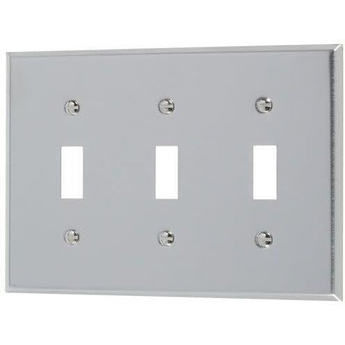 3-GANG TOGGLE PLATE #430 S.S GRADE-VISTA-VISTA-Default-Covalin Electrical Supply