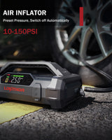 LOKITHOR 2500A 12V CAR JUMP STARTER WITH 150PSI AIR INFLATOR
