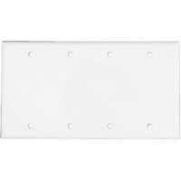 4 GANG BLANK WALL PLATE, WHITE-ORTECH-CROWN DISTRIBUTION-Default-Covalin Electrical Supply
