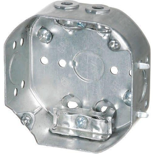 54151-LA - 1 1/2'' DEEP CEILING BOX W/ARMOURED CLAMPS-VISTA-VISTA-Default-Covalin Electrical Supply