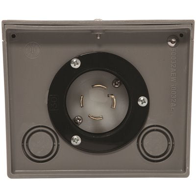 30-AMP 125/250-VOLT RAINTIGHT POWER INLET BOX