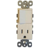 SINGLE POLE ROCKER AND RECEPTACLE, DECORATIVE, WHITE-ORTECH-CROWN DISTRIBUTION-Default-Covalin Electrical Supply
