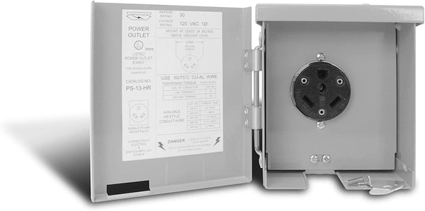 CONNECTICUT ELECTRIC CESMPS13HR 30-AMPS/120-VOLT RV POWER OUTLET