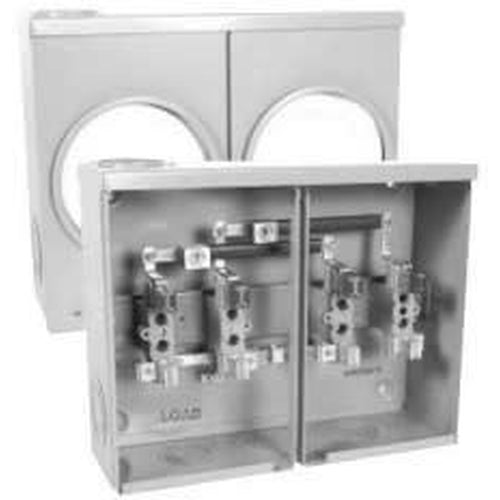 LEFT HAND ENTRY METER SOCKET 2G 200A 600V MAIN 100A PER POSITION-HYDEL-HYDEL-Default-Covalin Electrical Supply
