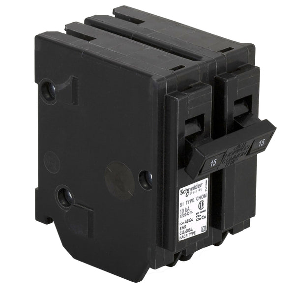 SCHNEIDER ELECTRIC HOMELINE 2 POLE 15A CIRCUIT BREAKER CHOM215