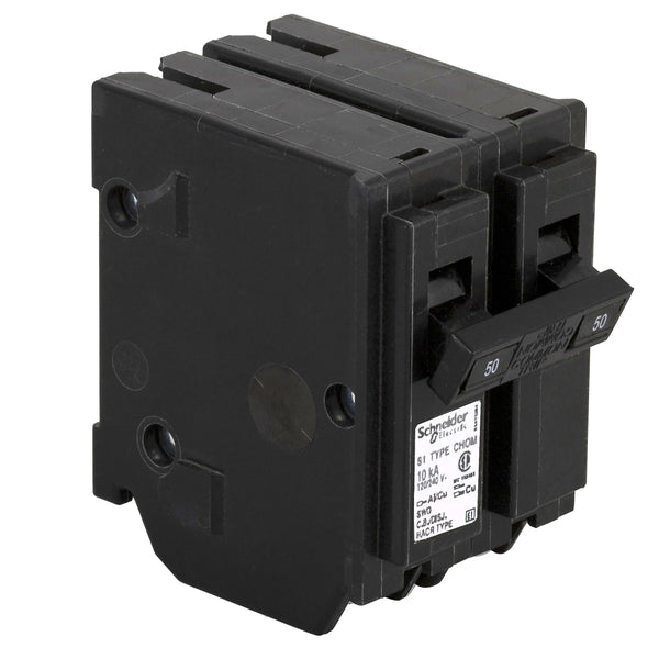 SCHNEIDER ELECTRIC HOMELINE 2 POLE 50A CIRCUIT BREAKER CHOM250