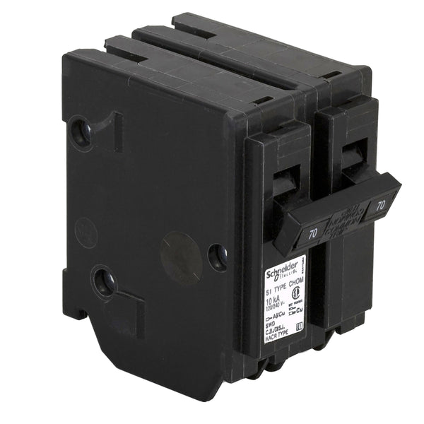 SCHNEIDER ELECTRIC HOMELINE 2 POLE 70A CIRCUIT BREAKER CHOM270