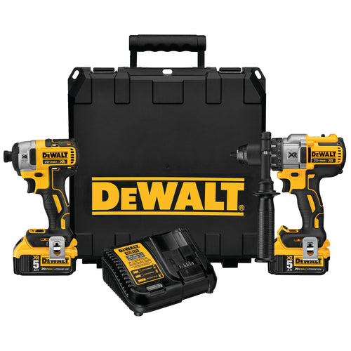 DEWALT 20V MAX XR 2 TOOL (DCD996 & DCF887) W/ 2 BATTERIES (4.0AH) AND KIT BOX