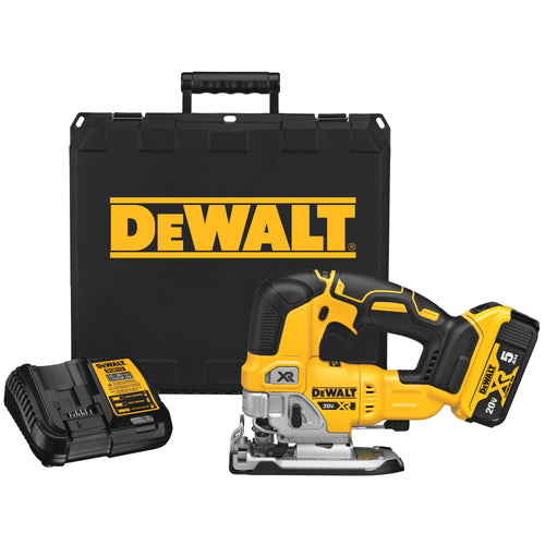 DEWALT 20V MAX XR JIG SAW (5.0AH) W/ 1 BATTERY AND KIT BOX KIT