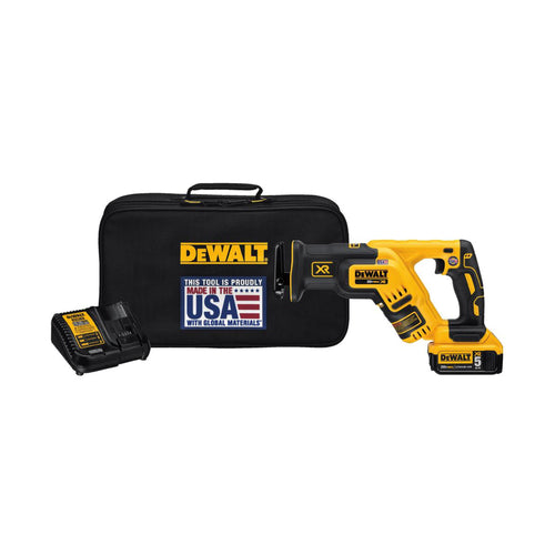 DEWALT 20V MAX XR COMPACT RECIPROCATING SAW (5.0AH) W/ 1 BATTERY AND BAG KIT