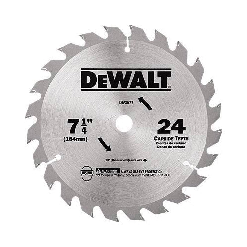 DEWALT 7-1/4" 24T CARBIDE OPP  SAW BLADE
