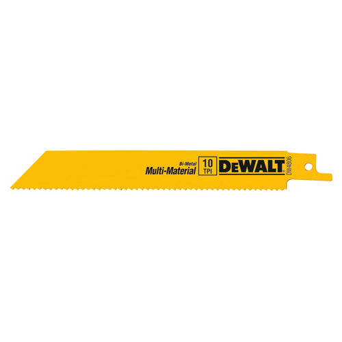 DEWALT 6" 10 TPI STRAIGHT BACK BI-METAL RECIPROCATING SAW BLADE EACH