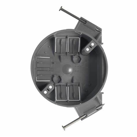 1 GANG NEW WORK PVC ROUND CEILING ELECTRICAL BOX - 20 CU. IN