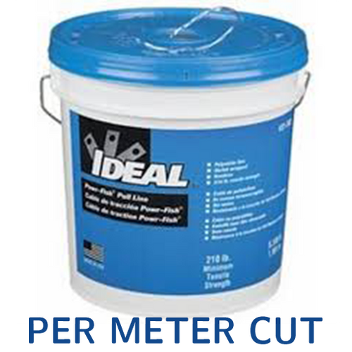 *PER METER CUT* IDEAL ELECTRICAL 31-340 POWR-FISH® PULL LINE WHITE FISHING LINE WITH BLUE TRACER, 210LB. TENSILE STRENGTH