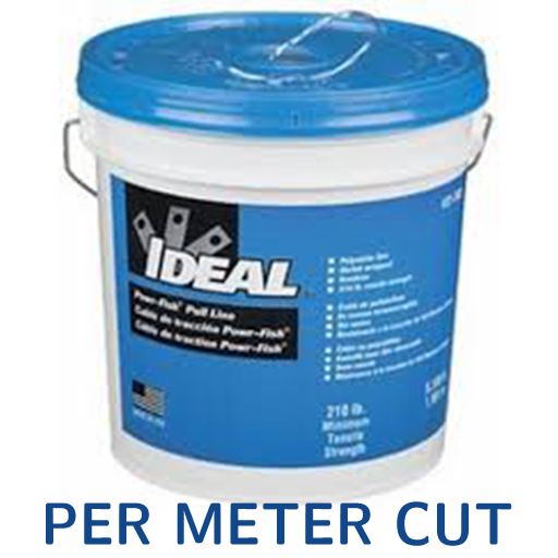 *PER METER CUT* IDEAL ELECTRICAL 31-340 POWR-FISH® PULL LINE WHITE FISHING LINE WITH BLUE TRACER, 210LB. TENSILE STRENGTH