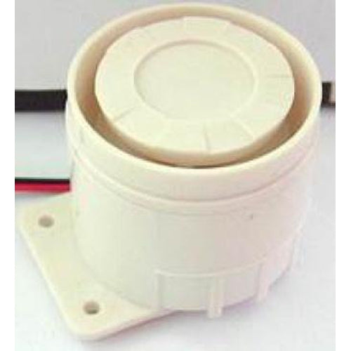 PIEZO SIREN 20W, 12VDC - WHITE-AZCO-AZCO TECHNOLOGIES-Default-Covalin Electrical Supply