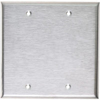 2-GANG BLANK PLATE #430 S.S GRADE-VISTA-VISTA-Default-Covalin Electrical Supply