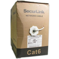 1000FT WHITE SOLID UTP CAT6 (550MHZ) NETWORK CABLE - FT4/CMG - TECHCRAFT-TECHCRAFT-COMPUTER PLUG-Default-Covalin Electrical Supply