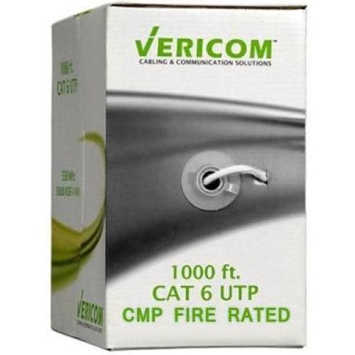 1000FT WHITE PLENUM SOLID UTP CAT6 (400MHZ) NETWORK CABLE - FT6/CMP- VERICOM-TECHCRAFT-COMPUTER PLUG-Default-Covalin Electrical Supply