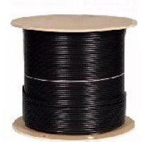 1000' RG6/U - INDOOR/OUTDOOR CABLE - 18AWG - FT4/CM - BLACK-TECHCRAFT-COMPUTER PLUG-Default-Covalin Electrical Supply