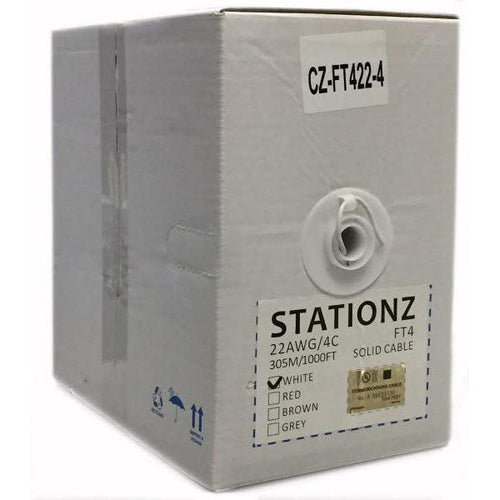 1000FT. SOLID ALARM/STATION Z CABLE - 22AWG/4C-TECHCRAFT-COMPUTER PLUG-Default-Covalin Electrical Supply