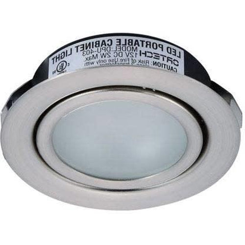 SLIM LED PUK 1.5W 100LMN 5000K/2700K, 2-1/4'' CUTOUT, SATIN NICKEL ***NEW***-ORTECH-CROWN DISTRIBUTION-Default-Covalin Electrical Supply