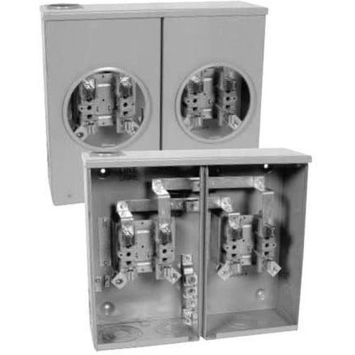 LEFT HAND ENTRY METER SOCKET 2G 200A 600V MAIN 200A PER POSITION-HYDEL-HYDEL-Default-Covalin Electrical Supply