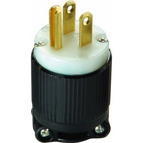 MORRIS MALE CORD END CONNECTOR WITH CLAMP 15A, 125V