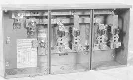 LEFT HAND ENTRY METER SOCKET FIVE GANG 200A 600V MAIN 100A PER POSITION