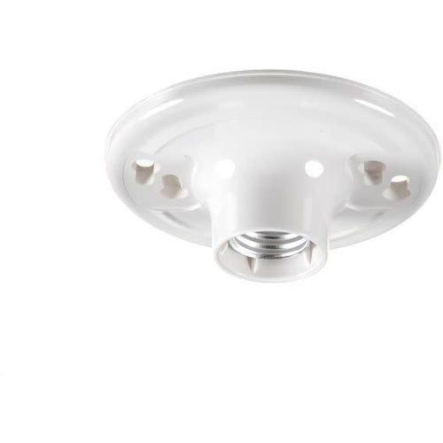 PLASTIC CEILING LAMPHOLDER, KEYLESS - WHITE-VISTA-VISTA-Default-Covalin Electrical Supply