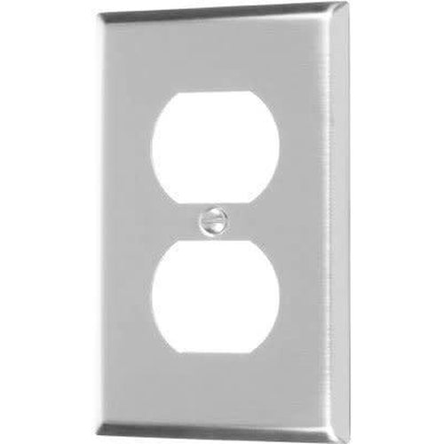 1-GANG DUPLEX OUTLET PLATE #430 S.S GRADE-VISTA-VISTA-Default-Covalin Electrical Supply