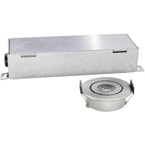 2'' MINI LED PUK LIGHT 2W, 180LMN, 5000K COOL WHITE, GIMBLE W/DRIVER, SATIN NICKEL-ORTECH-CROWN DISTRIBUTION-Default-Covalin Electrical Supply