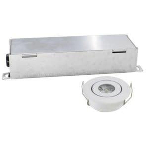 2'' MINI LED PUK LIGHT 2W, 180LMN, 3000K WARM WHITE, GIMBLE W/DRIVER, WHITE-ORTECH-CROWN DISTRIBUTION-Default-Covalin Electrical Supply