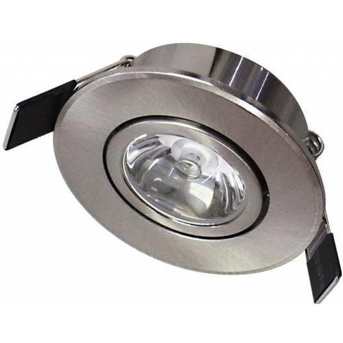 3'' MINI LED PUK LIGHT 3W, 240LMN, 5000K COOL WHITE, GIMBLE, SATIN NICKEL-ORTECH-CROWN DISTRIBUTION-Default-Covalin Electrical Supply