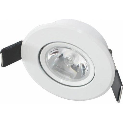 3'' MINI LED PUK LIGHT 3W, 240LMN, 3000K WARM WHITE, GIMBLE, WHITE-ORTECH-CROWN DISTRIBUTION-Default-Covalin Electrical Supply