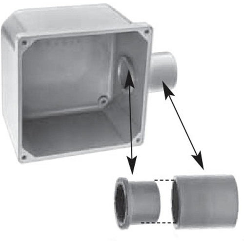  3/4'' PVC JUNCTION BOX ADPT-IPEX-QUERMBACK-Default-Covalin Electrical Supply 