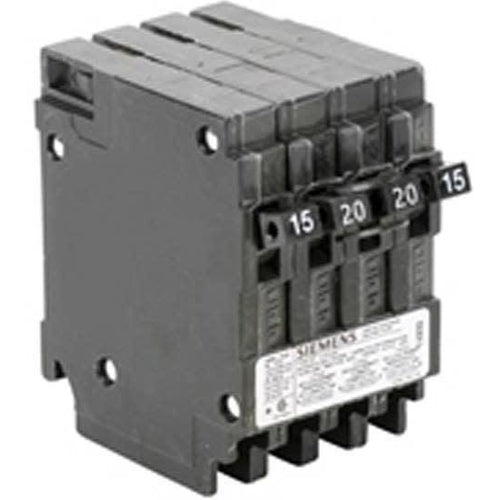   SIEMENS 15A/20A/15A QUAD PUSH-IN CIRCUIT BREAKER Q21520CTNC-SIEMENS-DEALER SOURCE-Default-Covalin Electrical Supply  