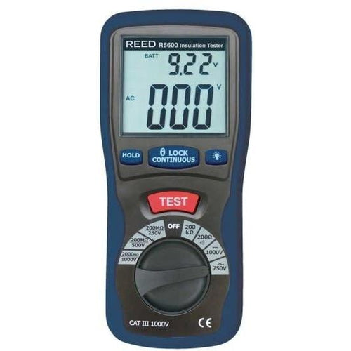 DIGITAL MEGGER INSULATION TESTER MEGOHM METER-REED-REED INSTRUMENTS-Default-Covalin Electrical Supply