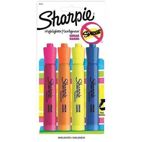 Sharpie Accent Tank-Style Highlighters, Assorted, 4/Pack-SHARPIE-STAPLES-Default-Covalin Electrical Supply