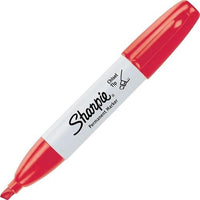 Sharpie Chisel Permanent Markers, Red-SHARPIE-STAPLES-Default-Covalin Electrical Supply