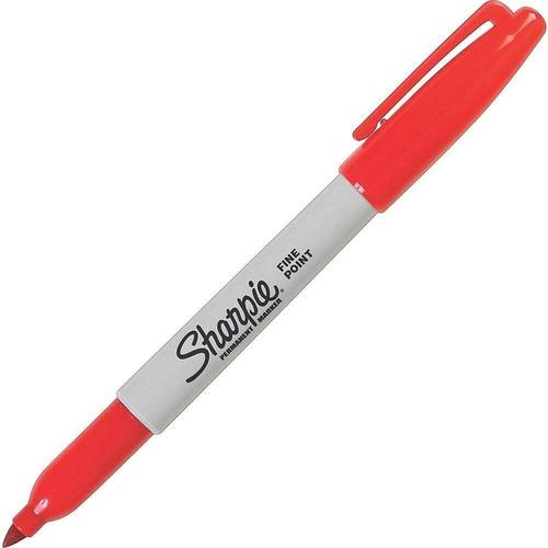 Sharpie Fine Permanent Markers, Red-SHARPIE-STAPLES-Default-Covalin Electrical Supply