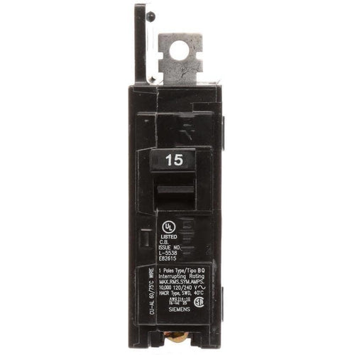 SIEMENS 1 POLE 15A BQ-TYPE BOLT-ON BREAKER BQ1B015-SIEMENS-DEALER SOURCE-Default-Covalin Electrical Supply