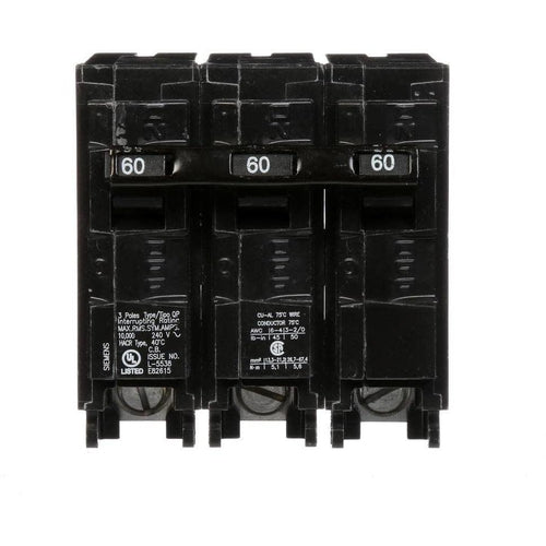 SIEMENS 3 POLE 60A PUSH-IN CIRCUIT BREAKER Q360-SIEMENS-DEALER SOURCE-Default-Covalin Electrical Supply