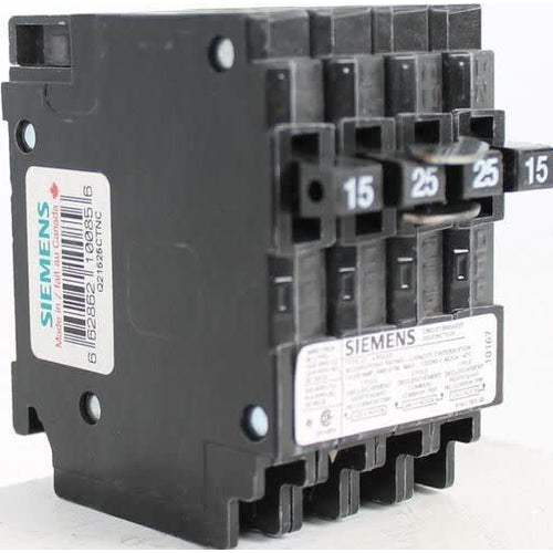 SIEMENS 2 POLE 15/25A PUSH-IN CIRCUIT BREAKER Q21525CTNC-SIEMENS-DEALER SOURCE-Default-Covalin Electrical Supply